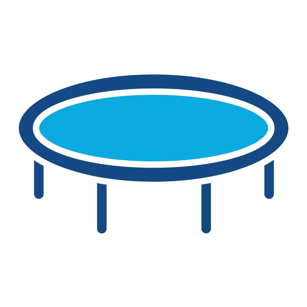 trampoline glyph twee kleur icoon vector