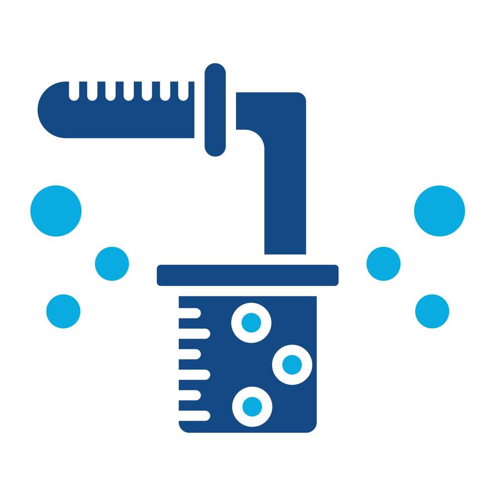 chemie experiment glyph twee kleur icoon vector