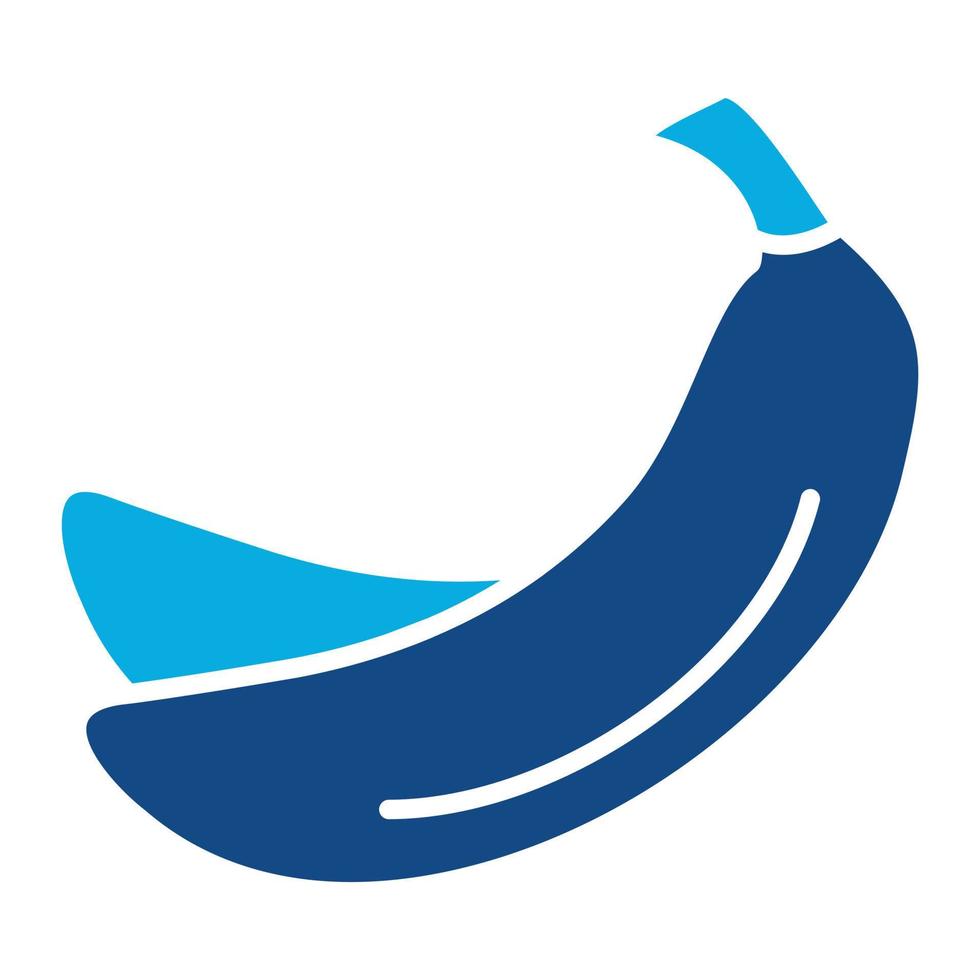 banaan glyph twee kleur icoon vector