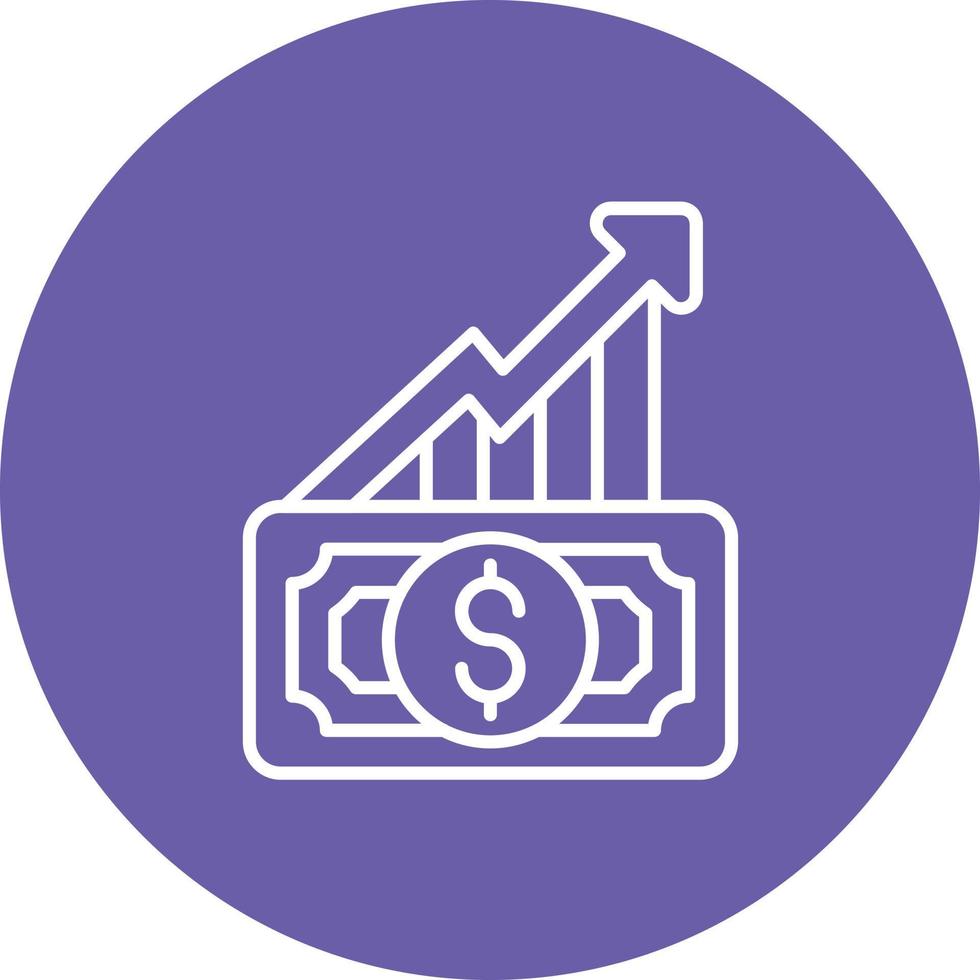 eigen vermogen financiering lijn cirkel achtergrond icoon vector