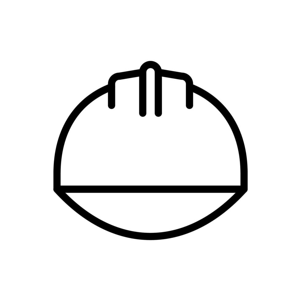 bouw hoed icoon lijn geïsoleerd Aan wit achtergrond. zwart vlak dun icoon Aan modern schets stijl. lineair symbool en bewerkbare hartinfarct. gemakkelijk en pixel perfect beroerte vector illustratie