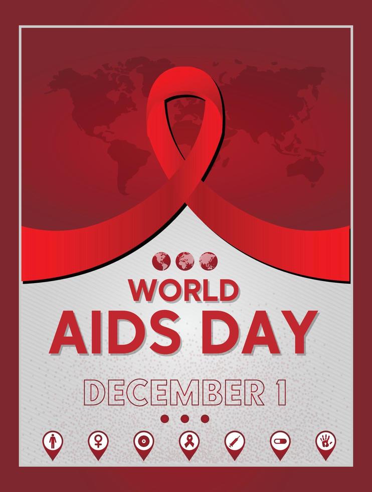 wereld AIDS dag 1e december vector