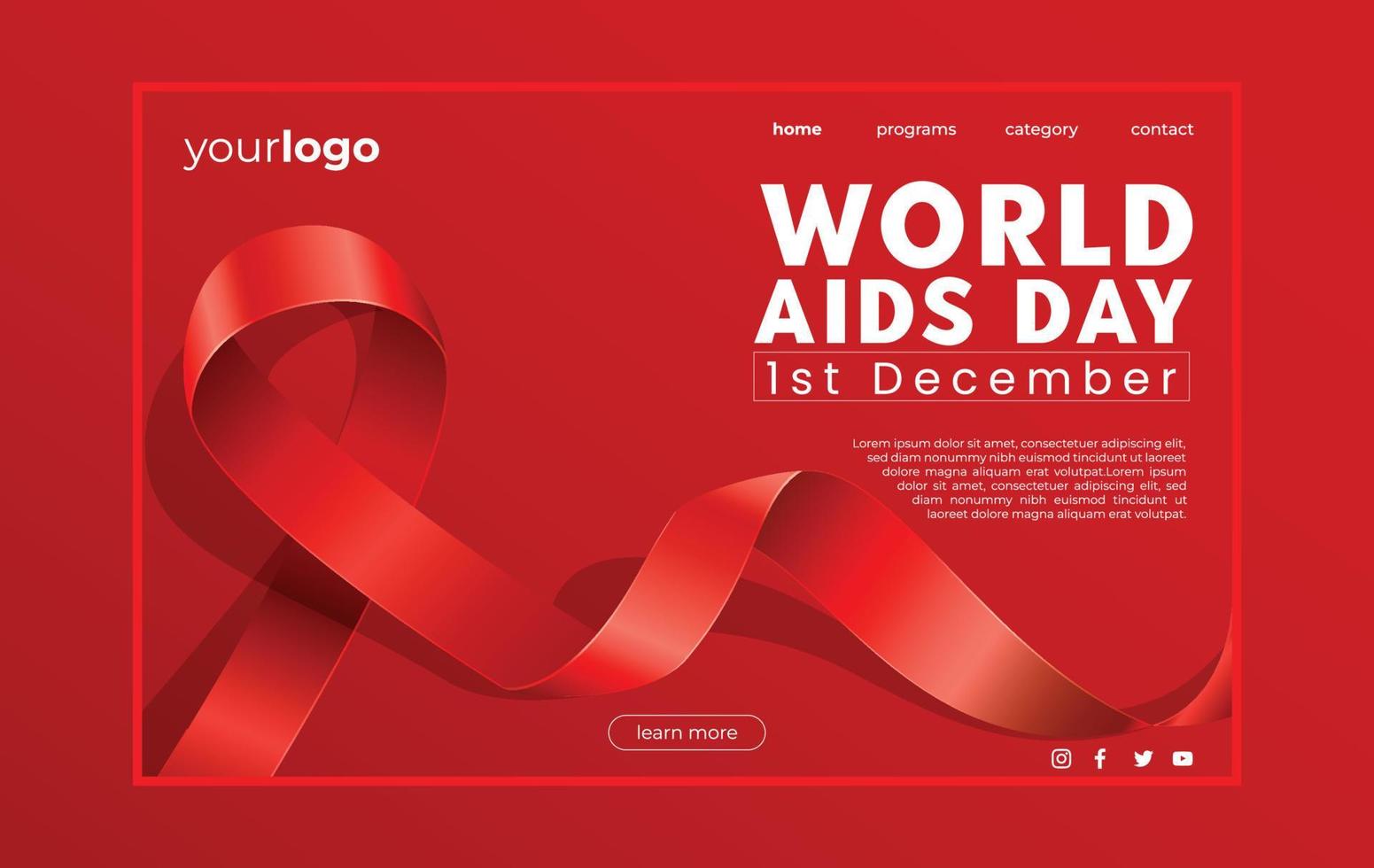 wereld AIDS dag 1e december vector