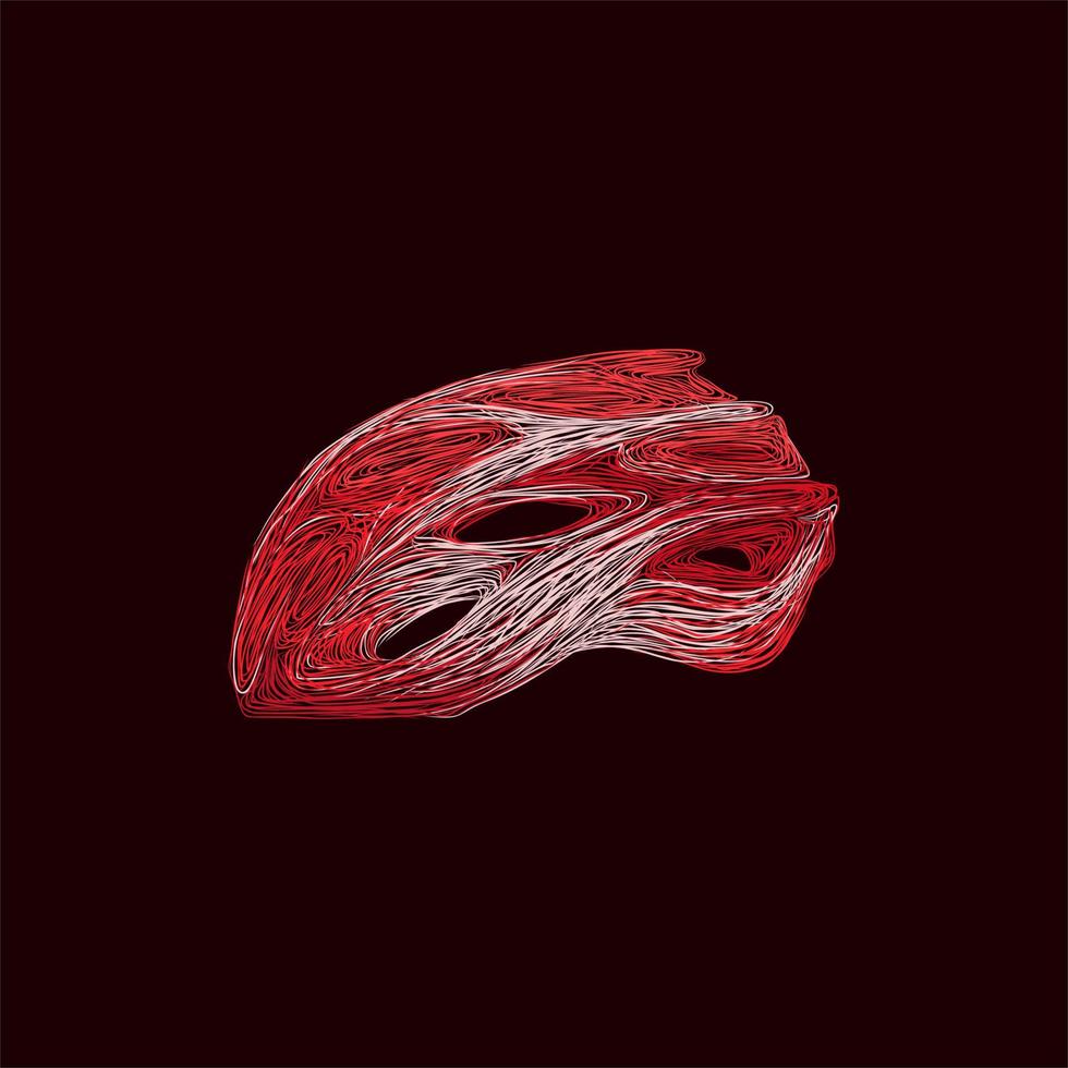 fiets helm artwork illustratie creatief ontwerp vector