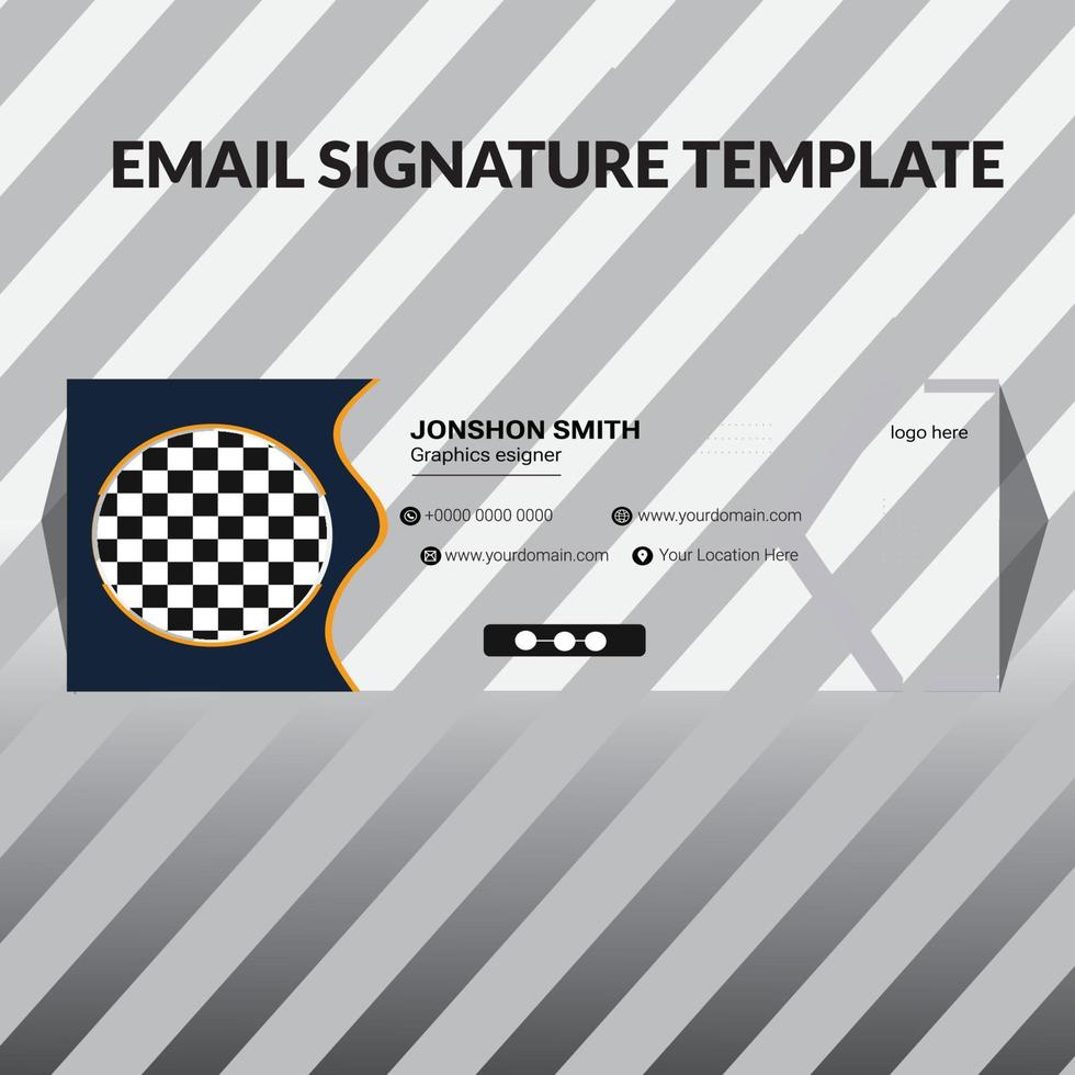 e-mailhandtekening ontwerp vector