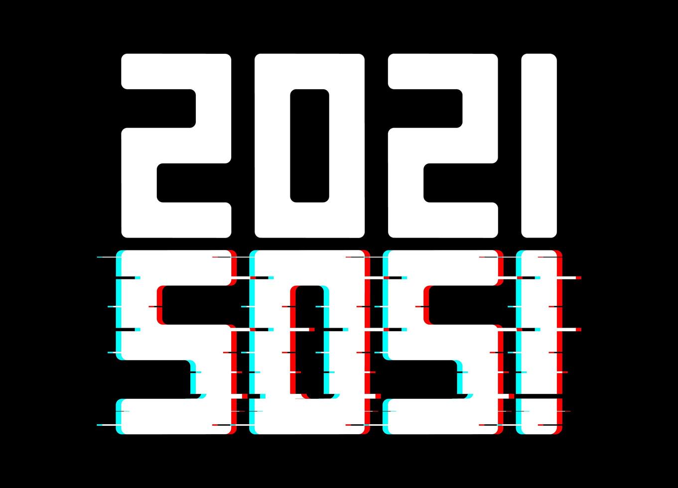 2021 omgekeerde sos-poster vector