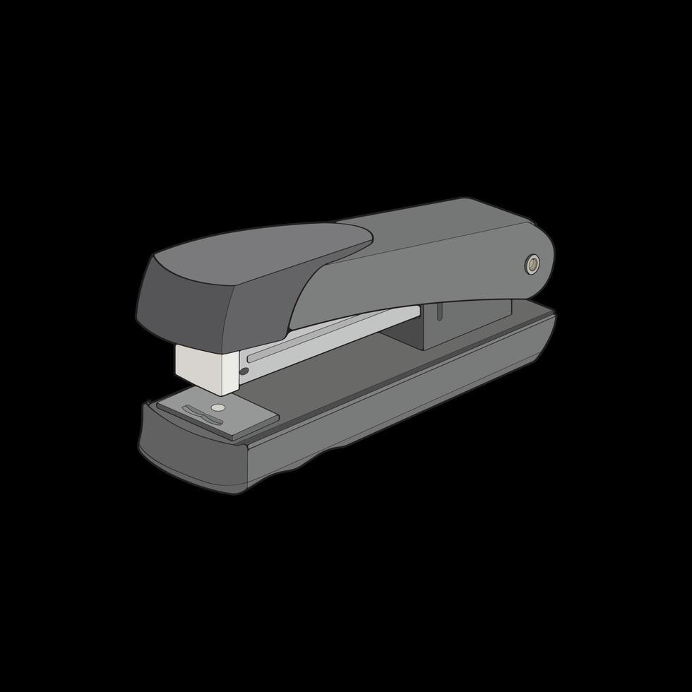 nietmachine in vector kunst stijl, geïsoleerd Aan zwart achtergrond. nietmachine in vector kunst stijl voor kleur boek.