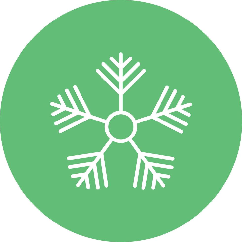 sneeuwvlok lijn cirkel achtergrond pictogram vector