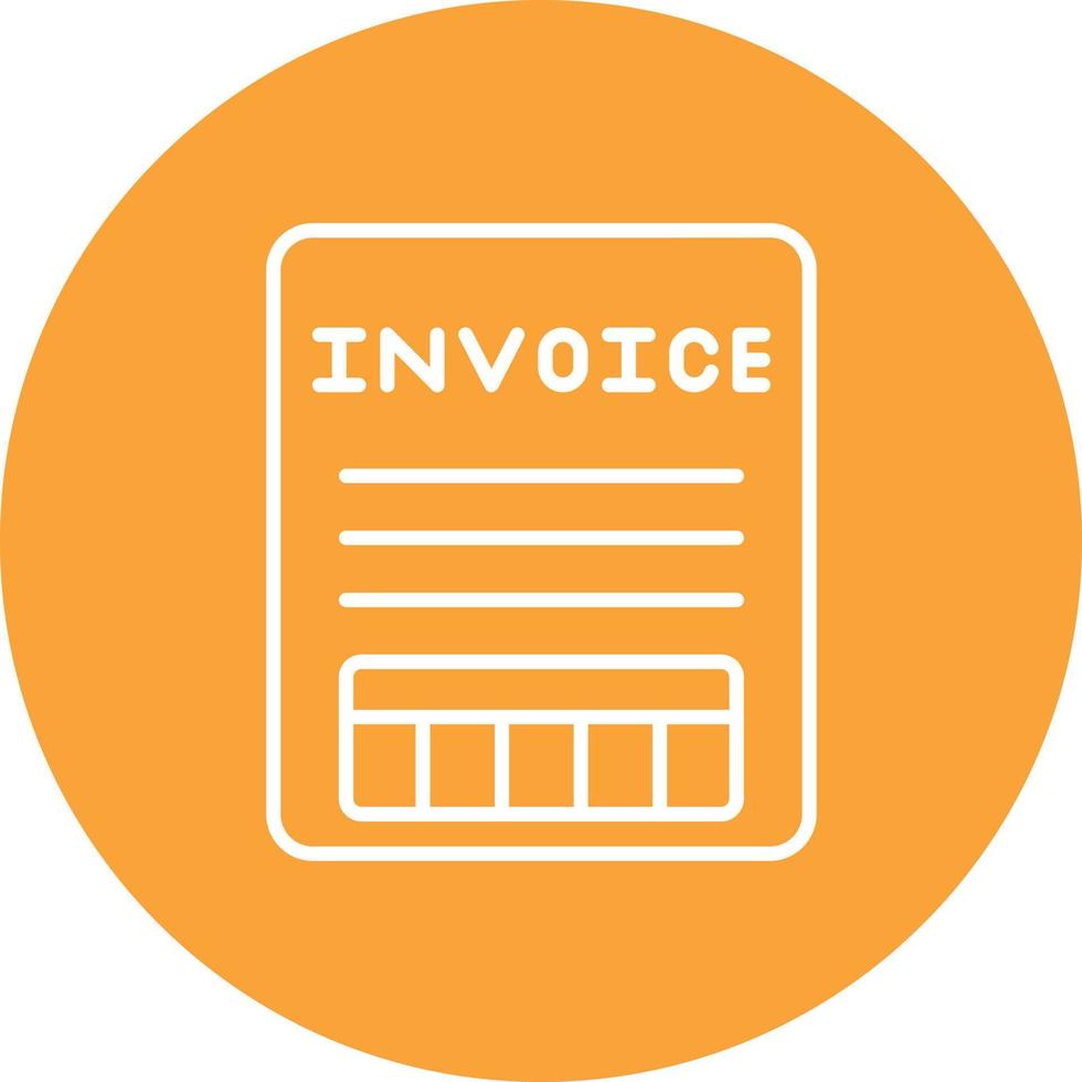 factuur factoring lijn cirkel achtergrond icoon vector