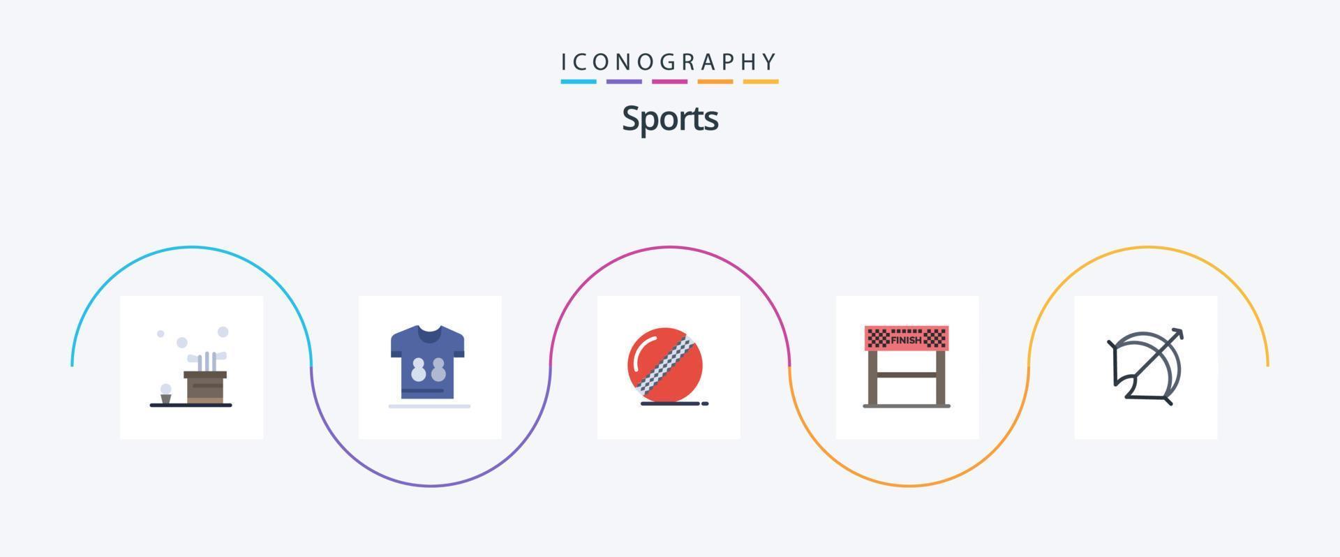 sport- vlak 5 icoon pak inclusief sport. af hebben. overhemden. sport. krekel vector