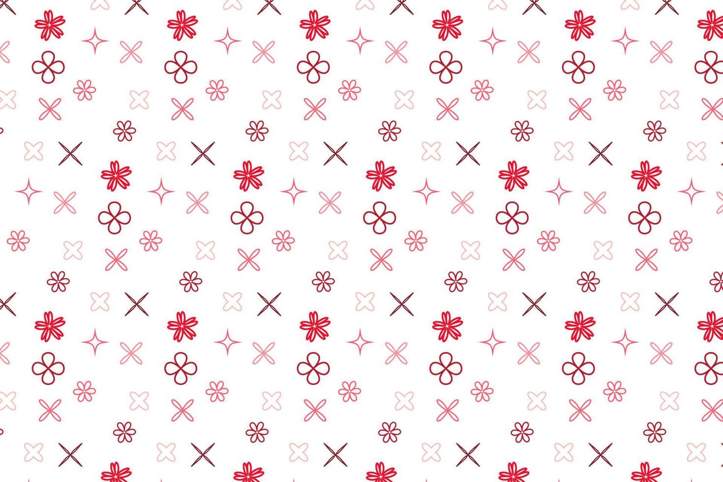 patroon met bloemen meetkundig elementen in rood tonen, abstract achtergrond voor ontwerp vector