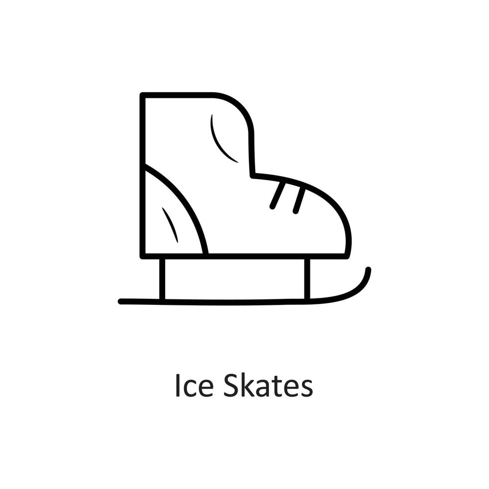 ijs skates vector schets icoon ontwerp illustratie. vakantie symbool Aan wit achtergrond eps 10 het dossier