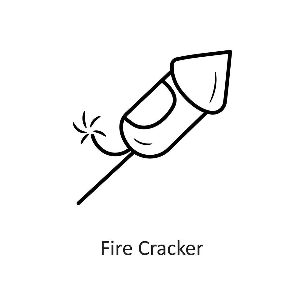 brand kraker vector schets icoon ontwerp illustratie. vakantie symbool Aan wit achtergrond eps 10 het dossier