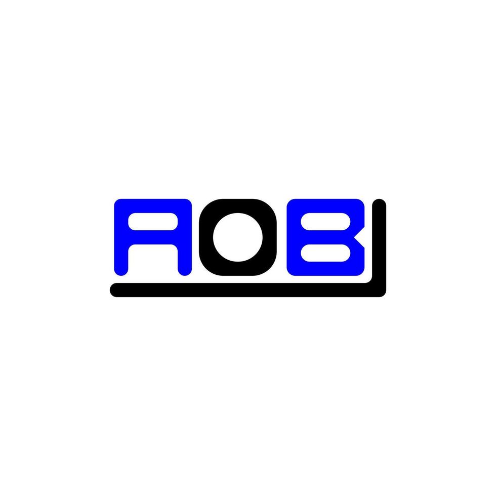 aob brief logo creatief ontwerp met vector grafisch, aob gemakkelijk en modern logo.