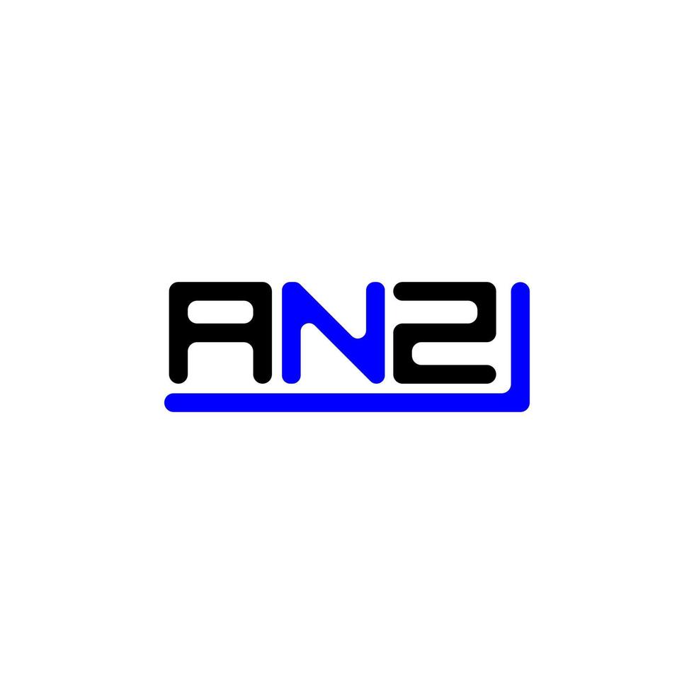 anz brief logo creatief ontwerp met vector grafisch, anz gemakkelijk en modern logo.