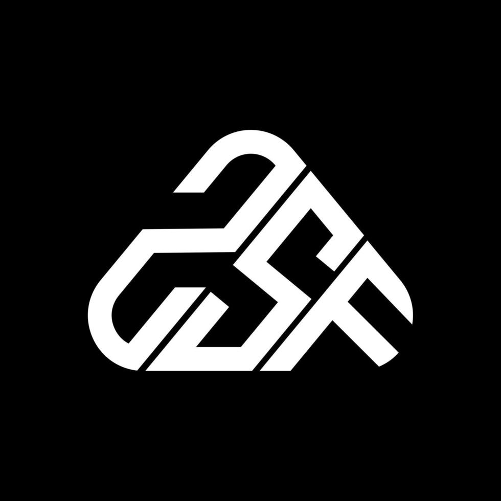 zsf brief logo creatief ontwerp met vector grafisch, zsf gemakkelijk en modern logo.