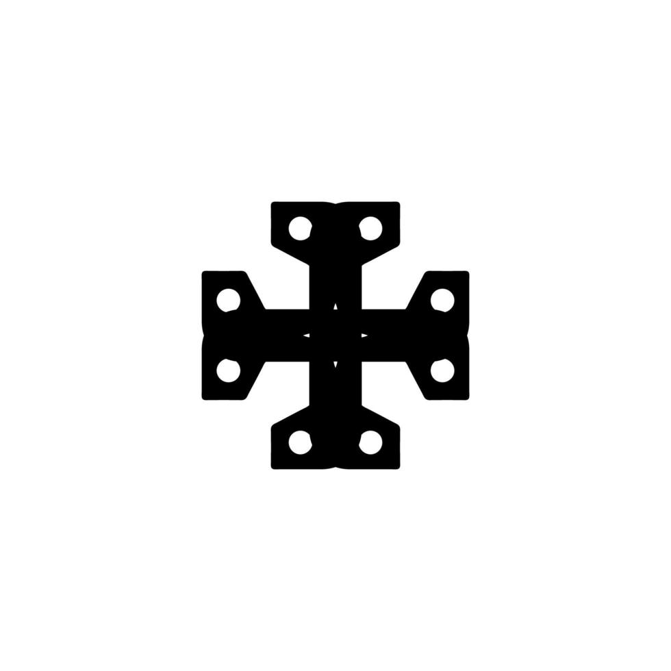 kruis icoon. gemakkelijk stijl christen religie vakantie poster achtergrond symbool. christen religie winkel merk logo ontwerp element. kruis t-shirt afdrukken. vector voor sticker.