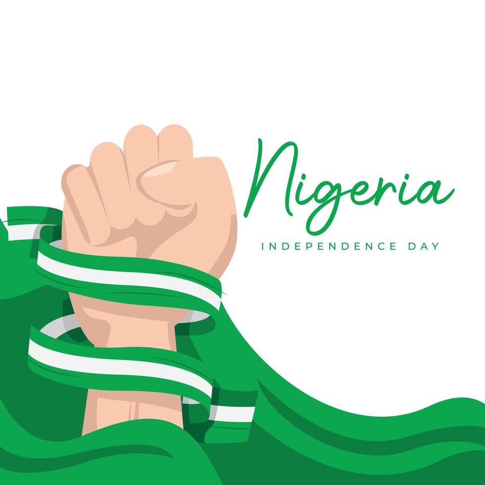 Nigeria onafhankelijkheid dag banier ontwerp sjabloon vector