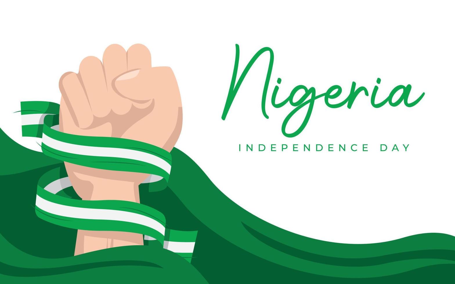 Nigeria onafhankelijkheid dag banier ontwerp sjabloon vector