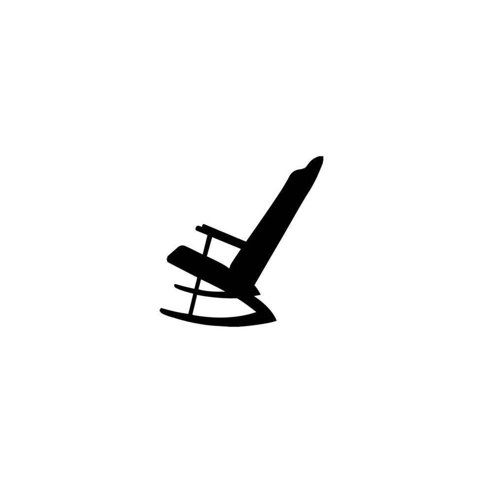 schommelen stoel icoon. gemakkelijk stijl meubilair winkel schommelen stoel groot uitverkoop poster achtergrond symbool. schommelen stoel merk logo ontwerp element. schommelen stoel t-shirt afdrukken. vector voor sticker.