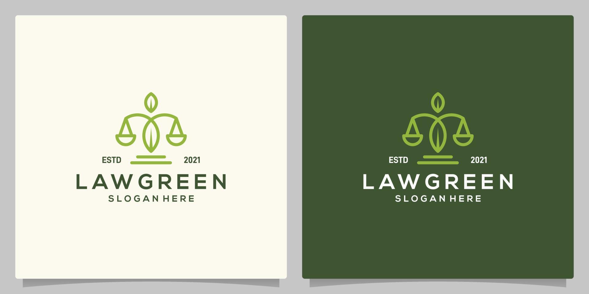 logo gerechtigheid wet met blad symbolen. wet kantoor, wet stevig, advocaat Diensten, luxe logo ontwerp Sjablonen. premie vector