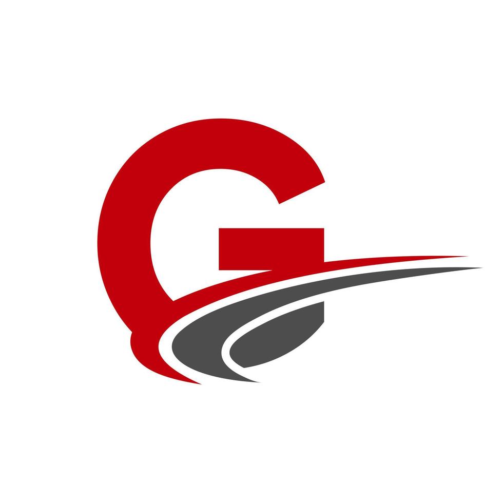 brief g logo ontwerp voor afzet en financiën bedrijf vector