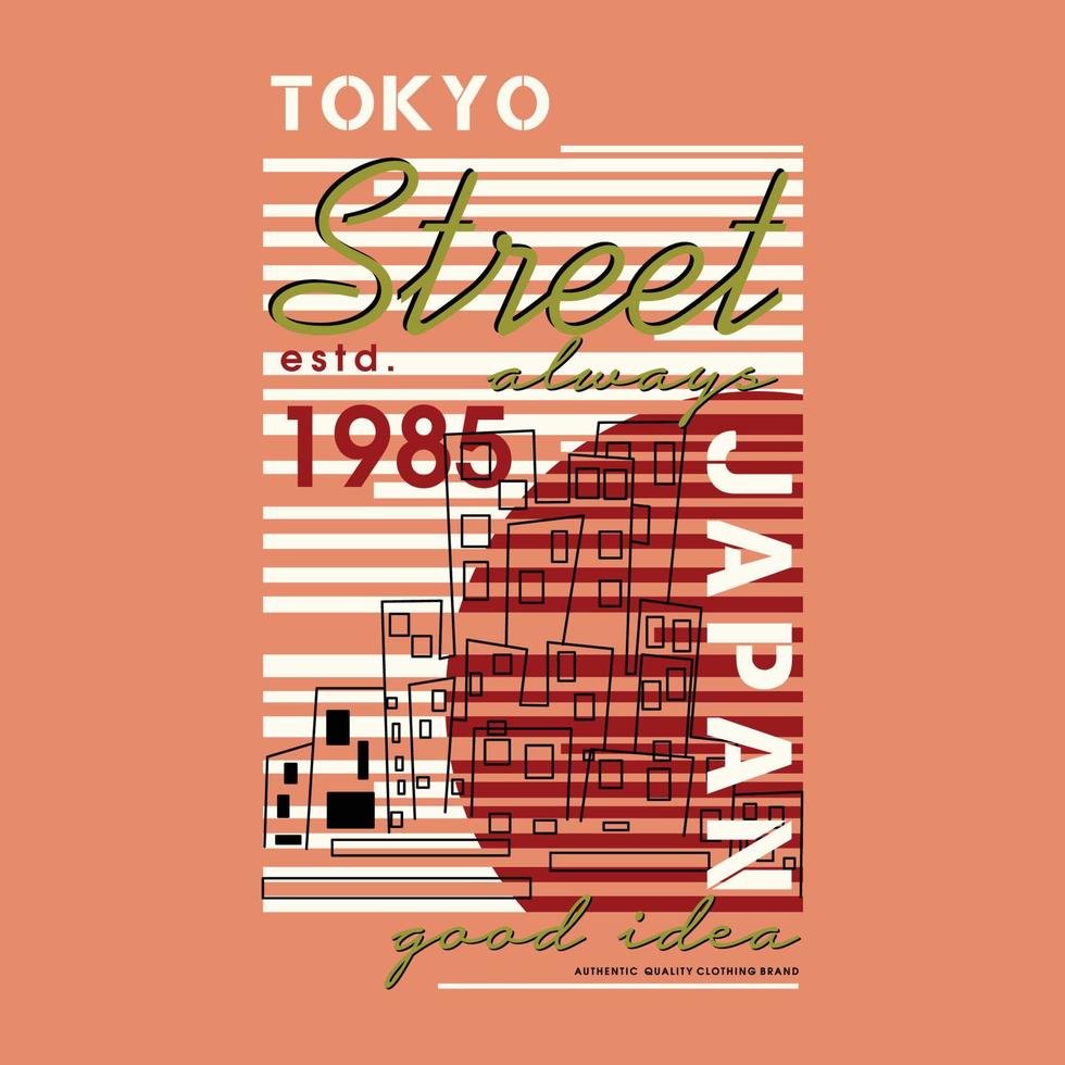 tokyo Japan straat stad grafisch vector typografie