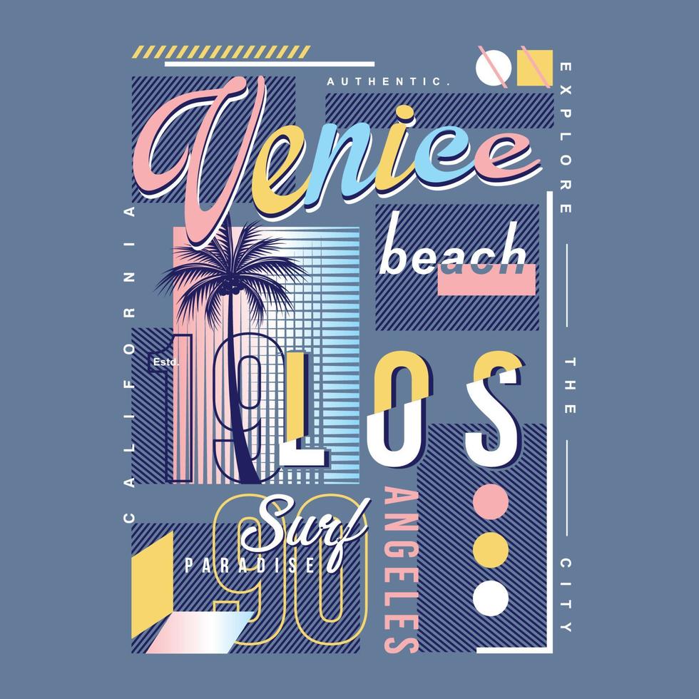 Venetië strand los engel Californië grafisch typografie vector afdrukken