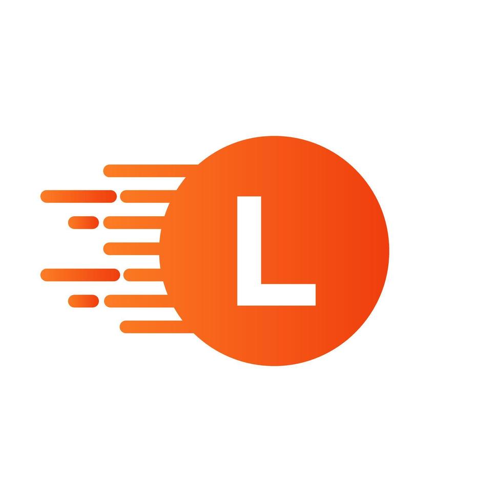 brief l logo ontwerp vector met dots vector sjabloon