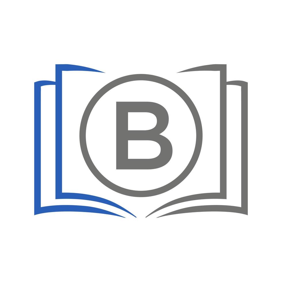 onderwijs logo Aan brief b sjabloon. eerste leerzaam teken concept sjabloon vector