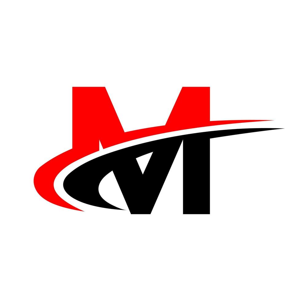 brief m logo ontwerp voor afzet en financiën bedrijf vector