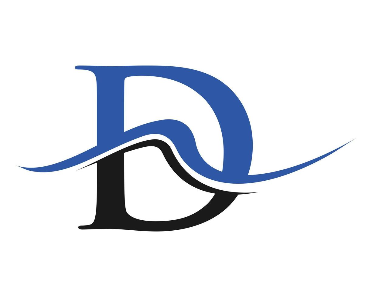 eerste brief d logo ontwerp. monogram en creatief alfabet logotype vector sjabloon