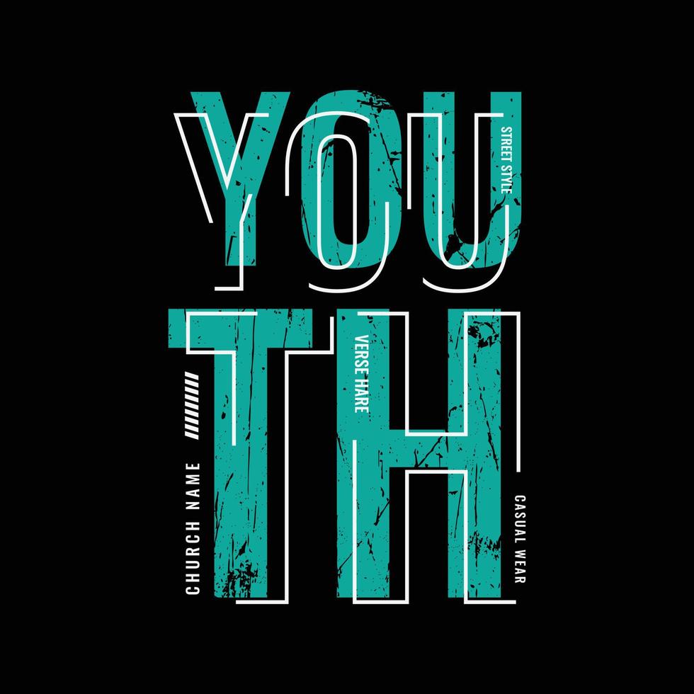 jeugd typografie slogan voor print t-shirt design vector