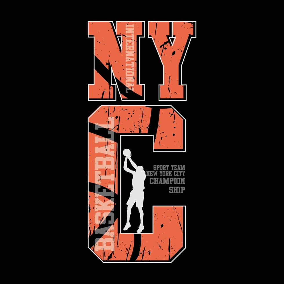 basketbal illustratie typografie. perfect voor het ontwerpen van t-shirts vector