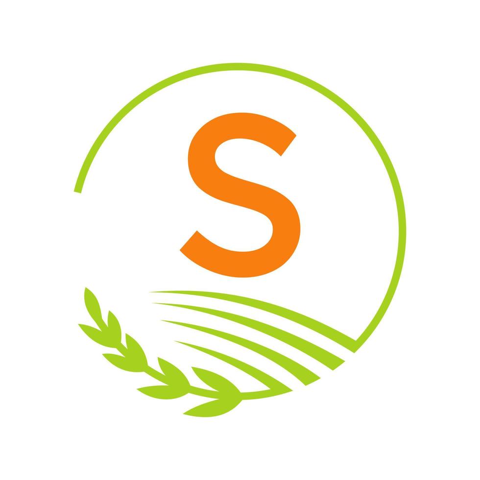 landbouw logo brief s concept vector