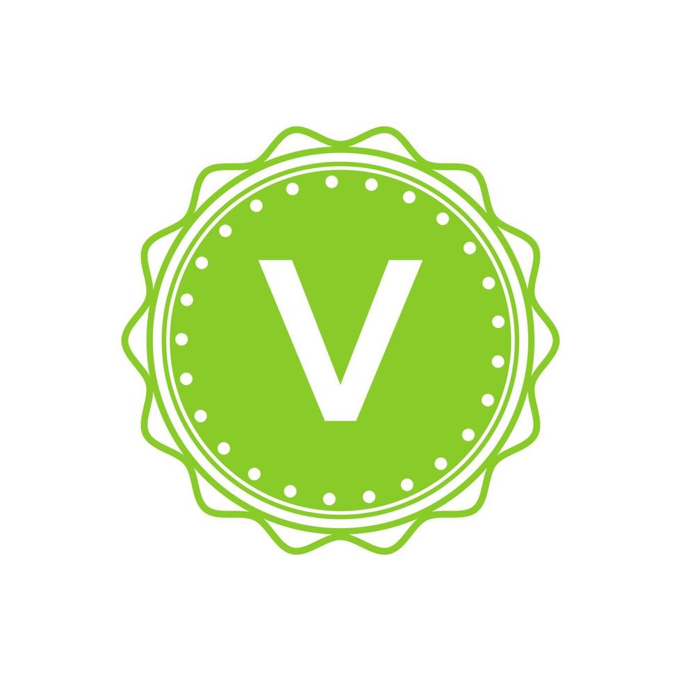 brief embleem v logo identiteit voor restaurant vector