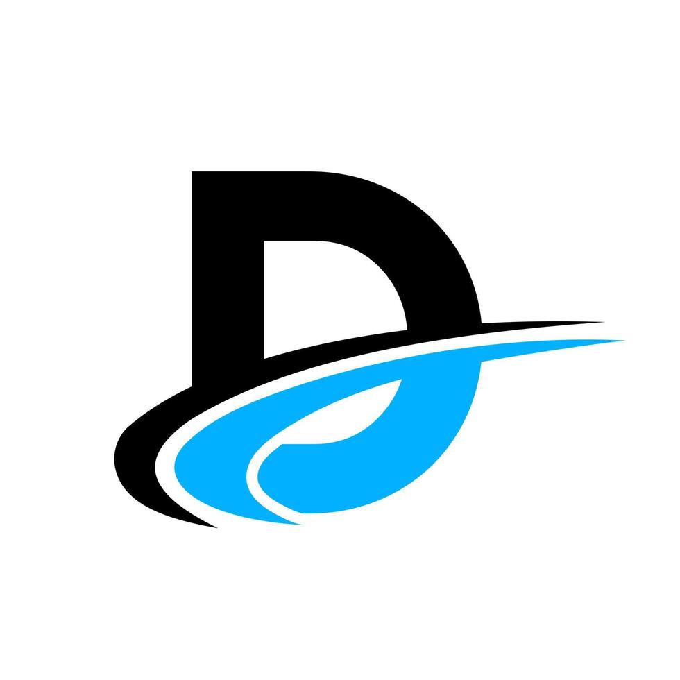 brief d logo ontwerp voor afzet en financiën bedrijf vector