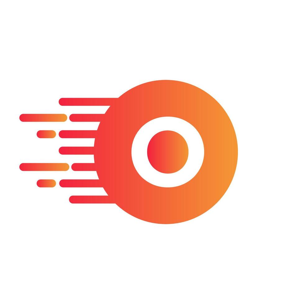 brief O logo ontwerp vector met dots vector sjabloon