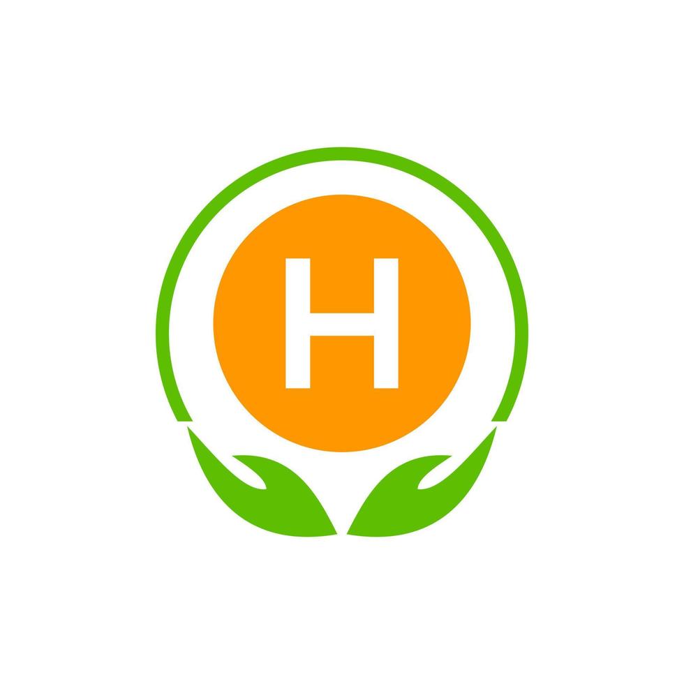 brief h gezondheidszorg logo medisch apotheek symbool. Gezondheid, liefdadigheid logo sjabloon vector