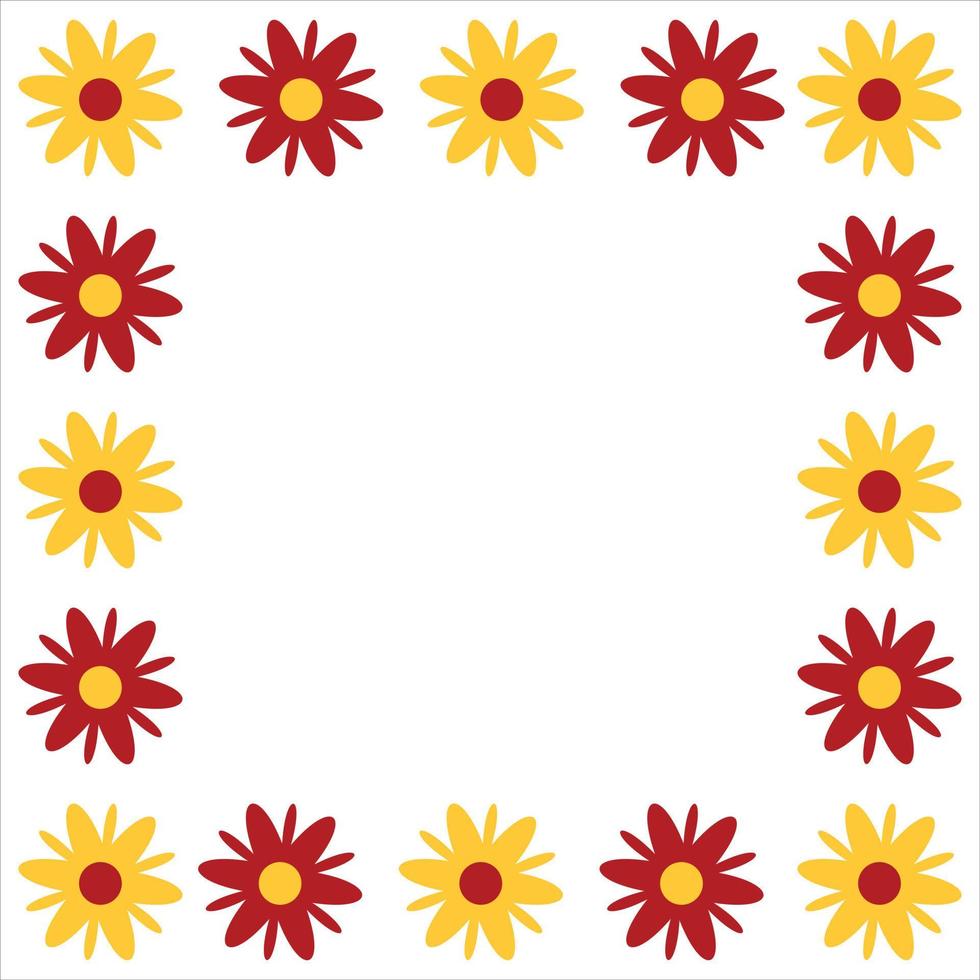 bloemen grens sjabloon vector