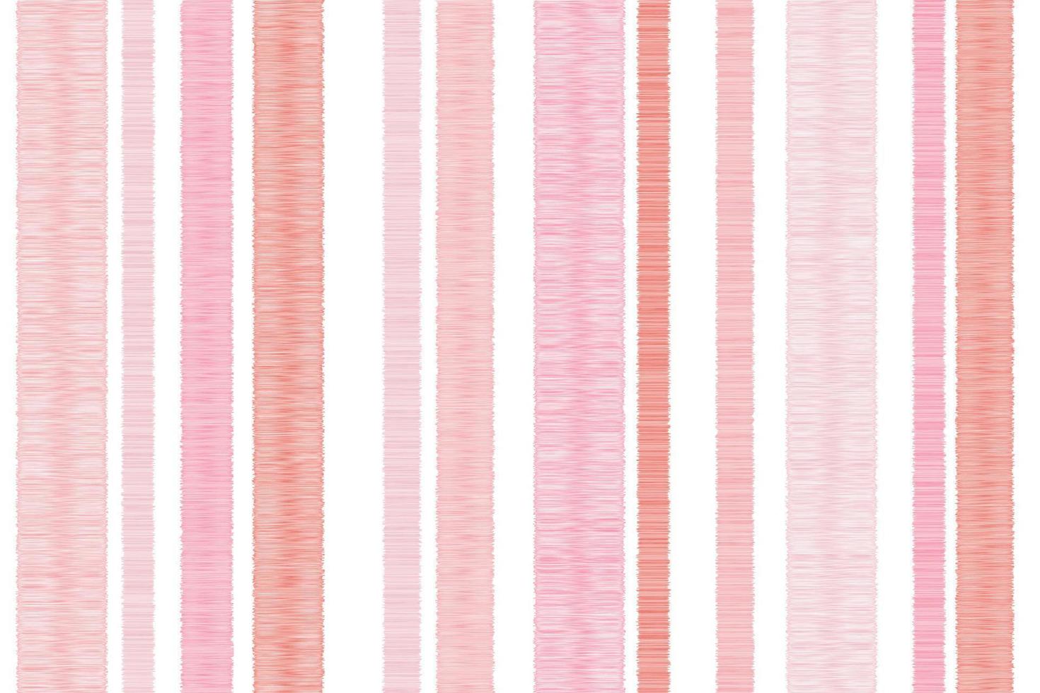 naadloos vector ikat wit roze achtergrond kleding stof patroon streep onbalans streep patronen schattig verticaal roze rood pastel kleur strepen verschillend grootte rooster voor Valentijn dag liefde kleding stof patroon.