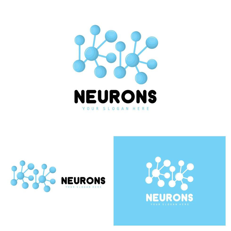 neuron logo, molecuul logo ontwerp, vector en, sjabloon illustratie