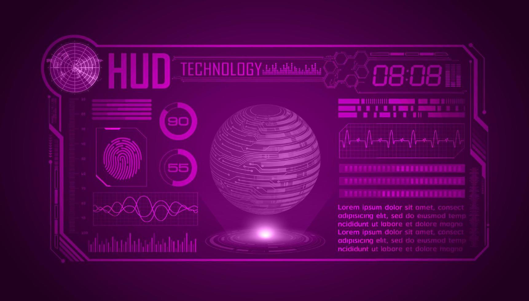 modern hud technologie scherm achtergrond vector