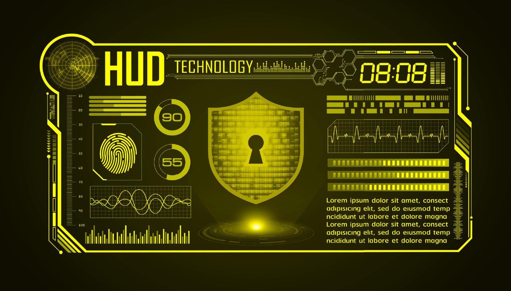 modern hud technologie scherm achtergrond vector