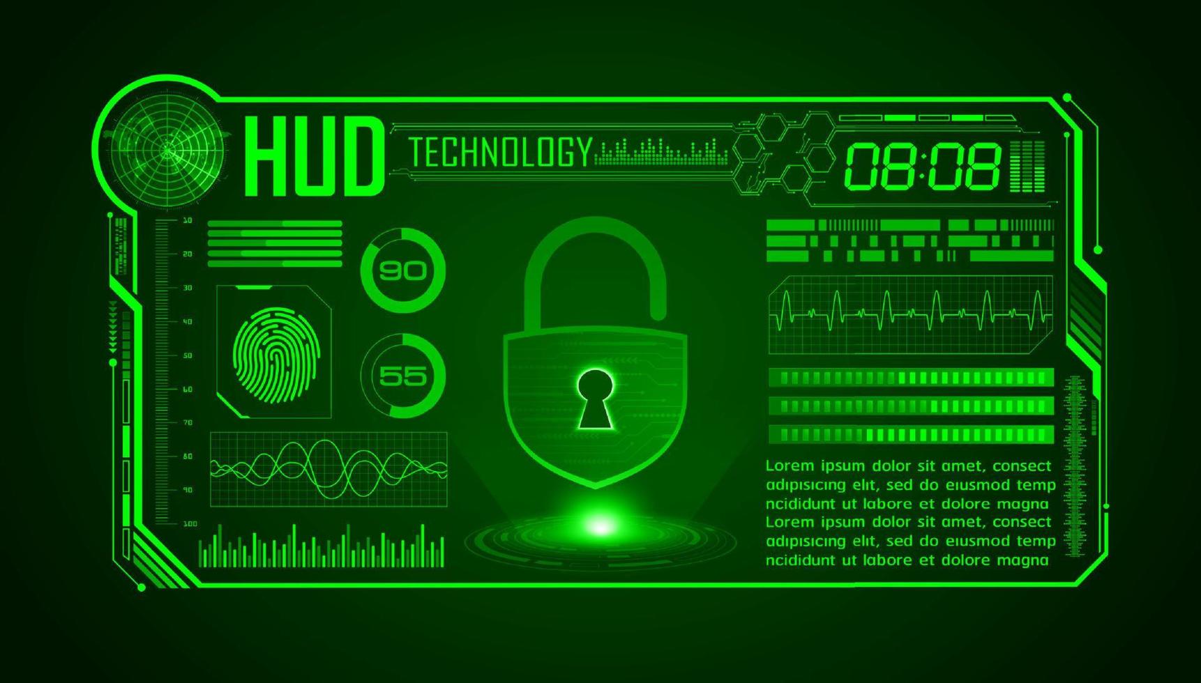 modern hud technologie scherm achtergrond vector