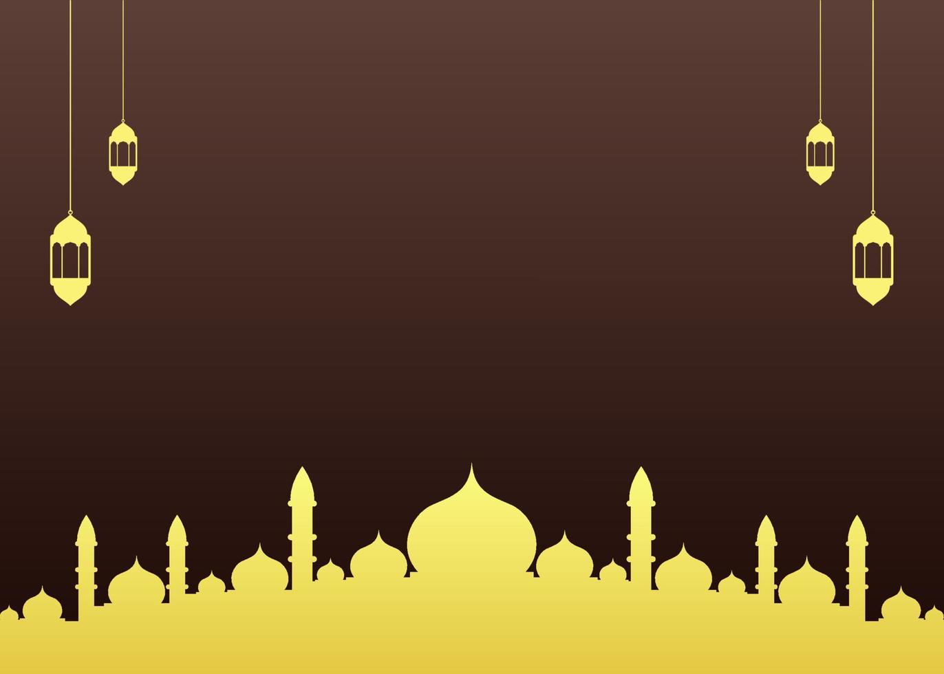 achtergrond ontwerp met illustratie van moskee vector