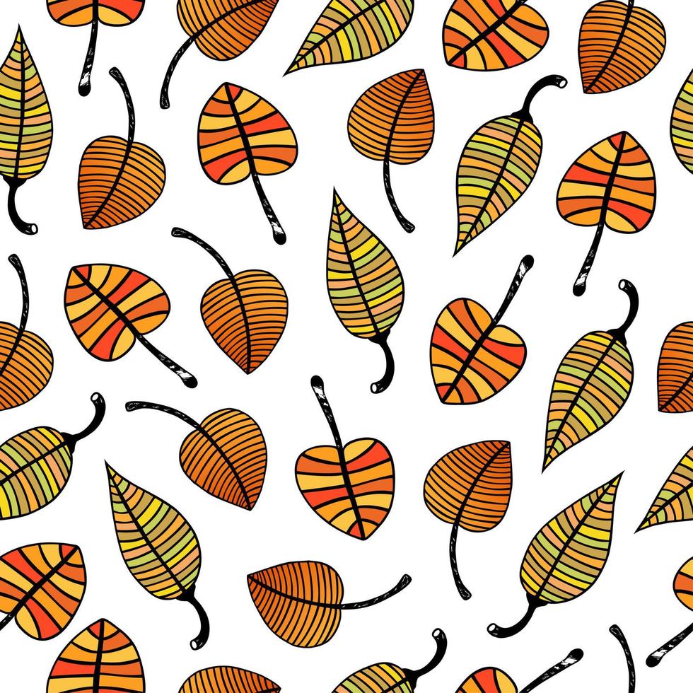 mooi naadloos tekening patroon met wijnoogst bladeren schetsen. ontwerp achtergrond groet kaarten en uitnodigingen naar de bruiloft, verjaardag, moeder s dag en andere seizoensgebonden herfst, lente, herfst vakantie vector