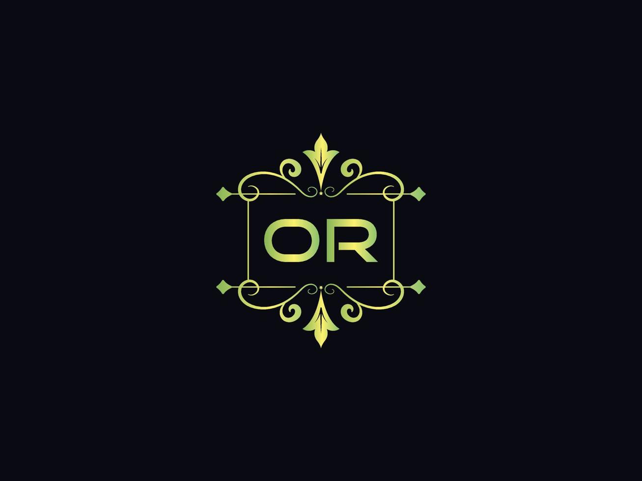 typografie of luxe logo, kleurrijk of brief logo icoon vector