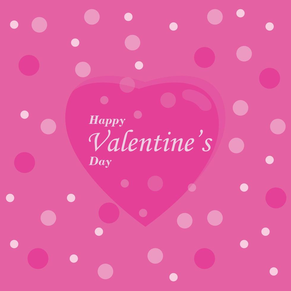 vector valentijnsdag dag viering met roze hart