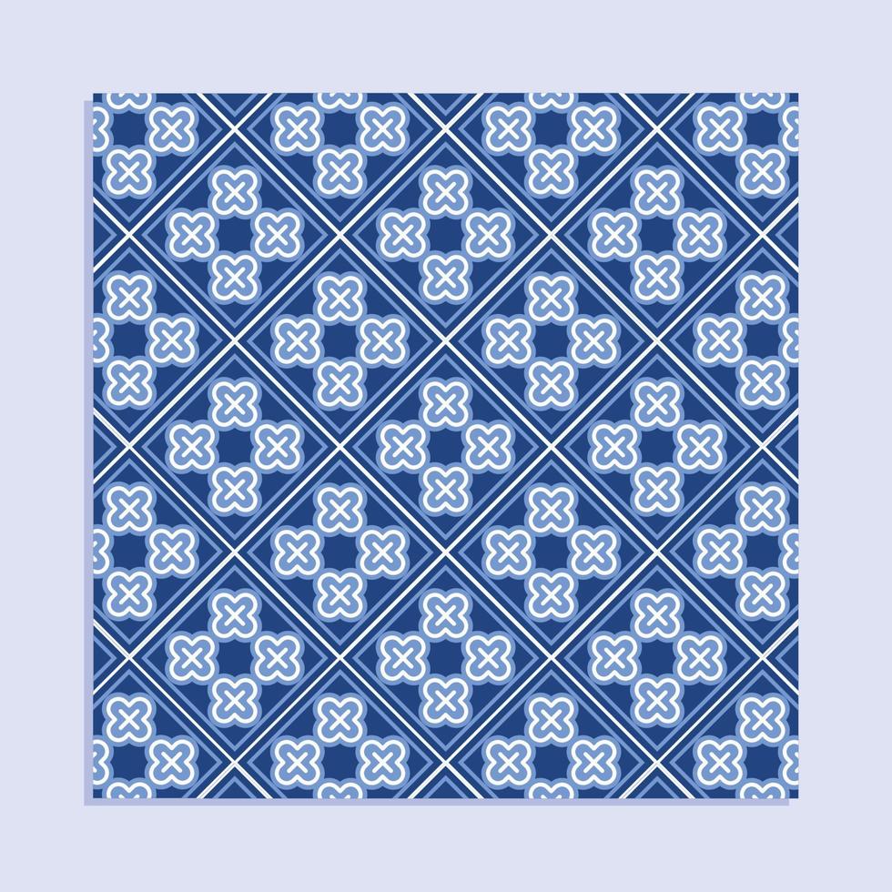 blauw Islamitisch patroon naadloos Arabisch vector